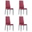 Conjunto de Jantar 5 Pcs Vermelho Tinto